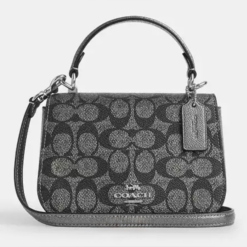 Coach Lysa Top Handle Bag. Color: Multi- Silver/Gunmetal/